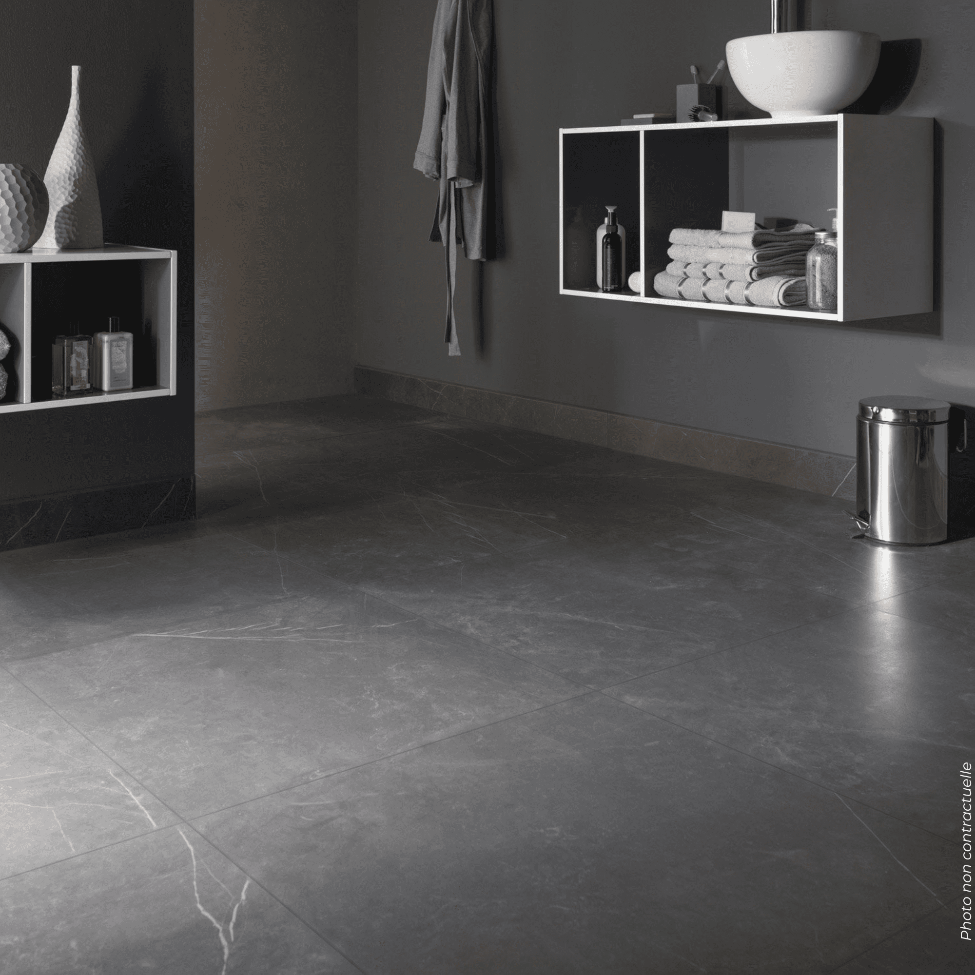 90X90 ETNA MAT GRIS FONCE BAIN NE4-29W