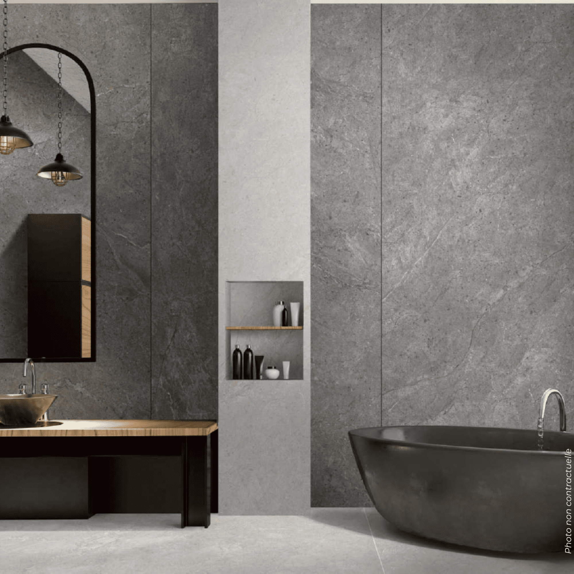 120X265 LATTE GRIS MAT BAIN 145B