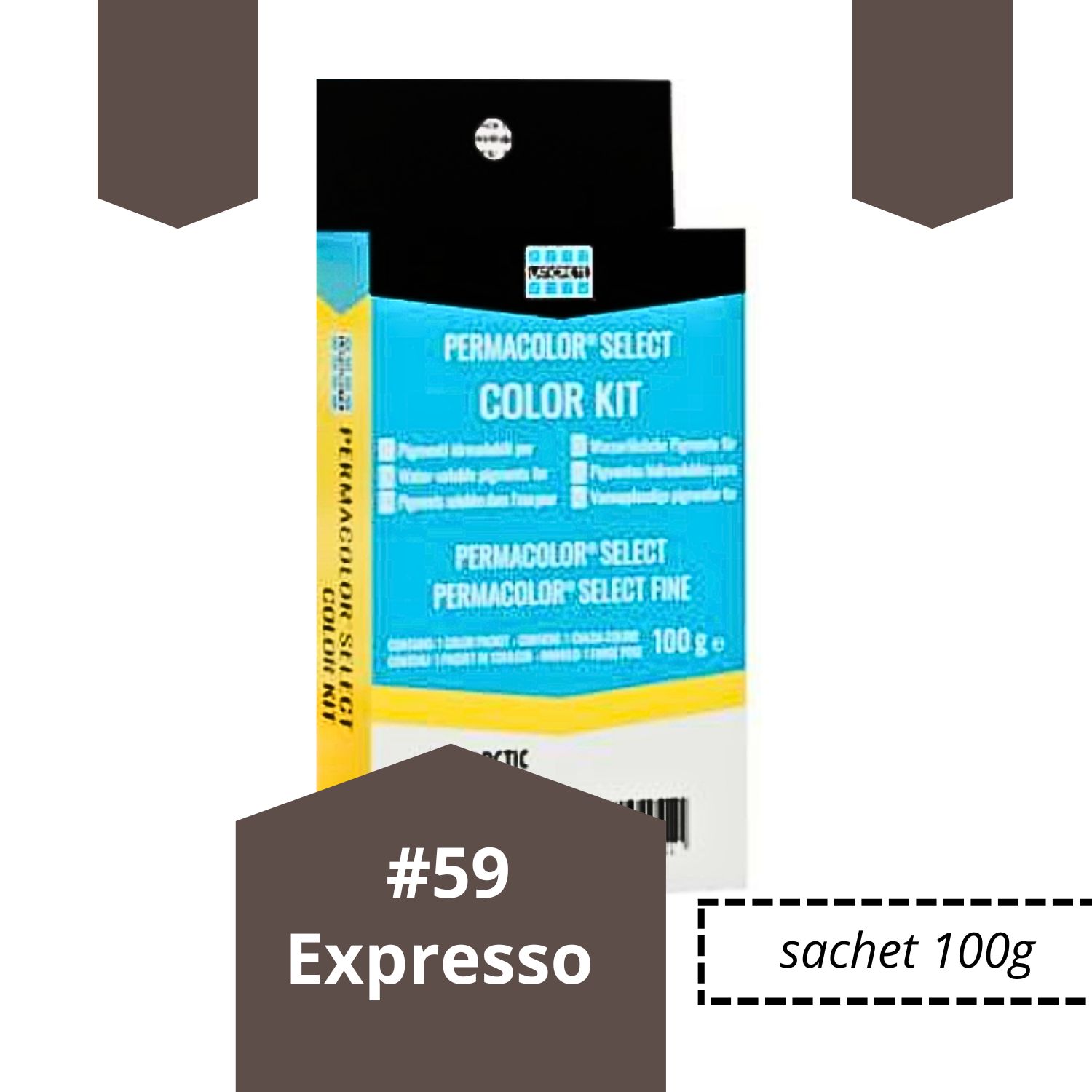 CIMENT JOINT PERMACOLOR #59 ESPRESSO MARRON FONCE