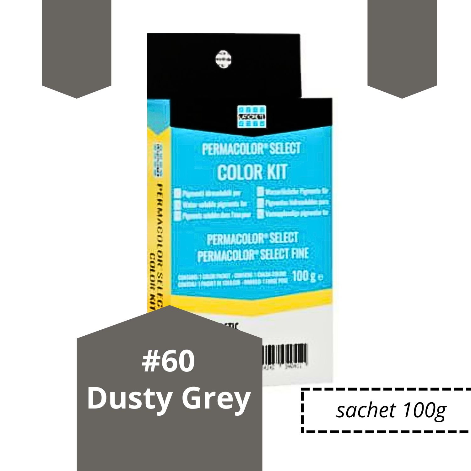 CIMENT JOINT PERMACOLOR #60 DUSTY GREY GRIS FONCE
