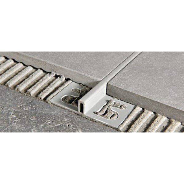 PROFILE JOINT FRACTIONNEMENT PVC GRIS H08MM T12