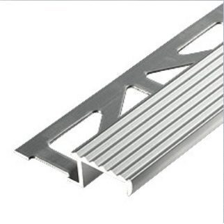 PROFILE NEZ DE MARCHE ALU ARGENT 10MM A COLLER