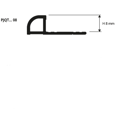 PROFILE 1/4 ROND ALU ANOD ARGENT H08MMX2.7ML