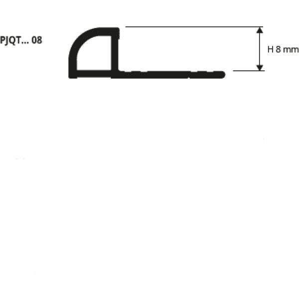 PROFILE 1/4 ROND ALU ANOD ARGENT H08MMX2.7ML – Image 3