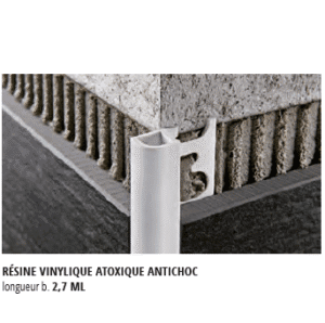 PROFILE 1/4 ROND PVC BLANC H08MM 2.7ML