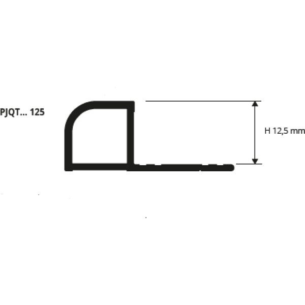 PROFILE 1/4 ROND PVC BLANC H12.5MM 2.7ML – Image 2