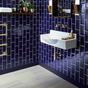 7.5X15 FAIENCE METRO BLEU ROI - BAIN 1