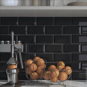 7.5X15 FAIENCE METRO NOIRE - REF GENERIQUE