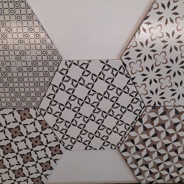 28.5X33 EXA EFFET CARREAUX CIMENT BLANC/TAUPE