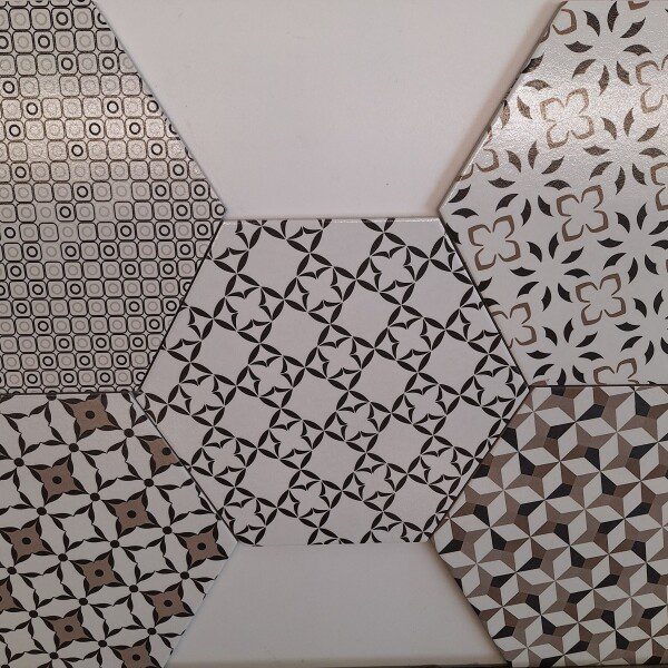 28.5X33 EXA EFFET CARREAUX CIMENT BLANC/TAUPE – Image 2