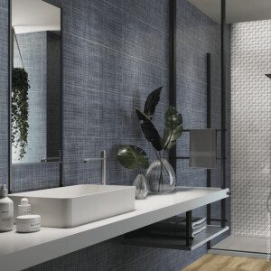 30X60 EFFET TISSU MARINE