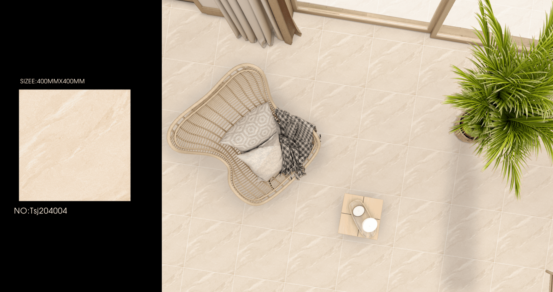 40X40 SOFT GLOSSY BEIGE MARBRE