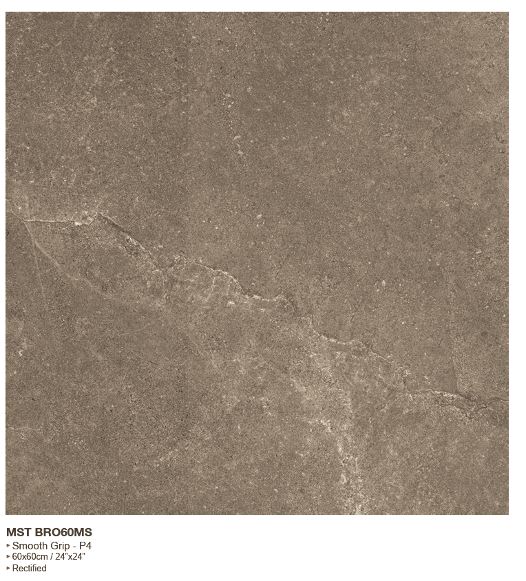 60X60 MAGIC STONE MARRON SMOOTH GRIP - REF GENE