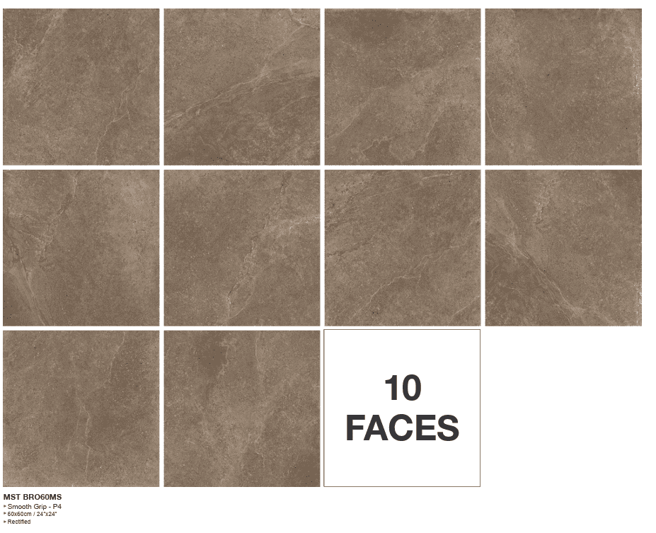 60X60 MAGIC STONE MARRON SMOOTH GRIP - REF GENE
