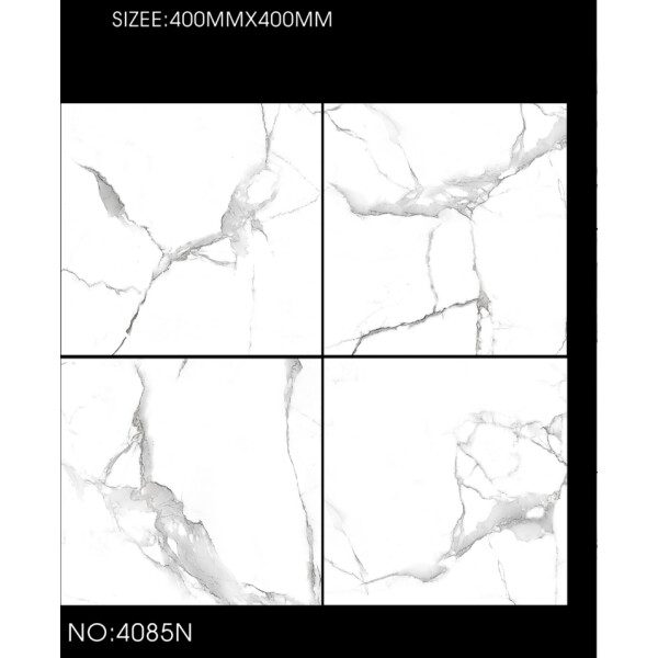 40X40 SOFT GLOSSY BLANC MARBRE