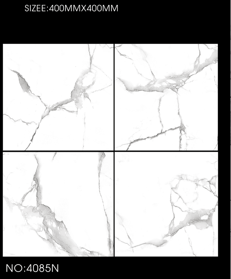 40X40 SOFT GLOSSY BLANC MARBRE