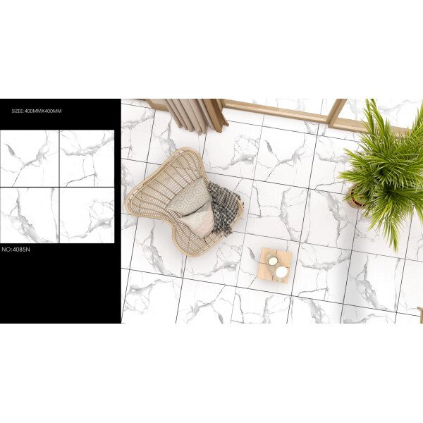 40X40 SOFT GLOSSY BLANC MARBRE – Image 2