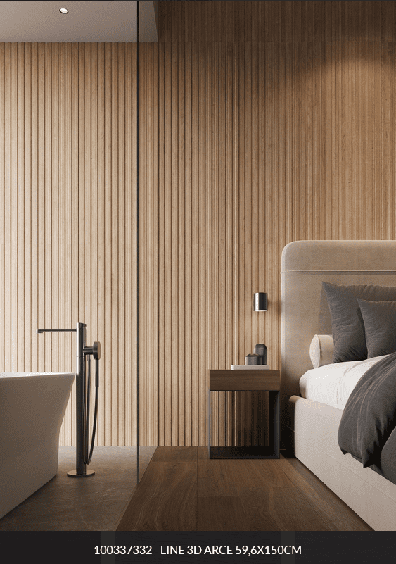 59.6X150 LINE 3D ARCE BEIGE DECO PORCELANOSA 1F1C1 – Image 2