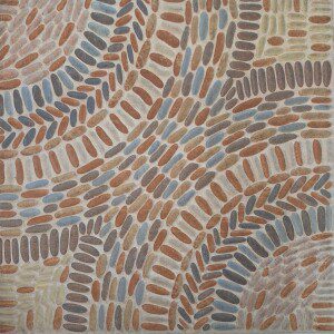 40X40 EFFET GALETS ROSACE BEIGE
