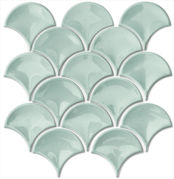 25.9X27.3 ECAILLE MOSAIC VERT CLAIR BRILLANT – Image 3