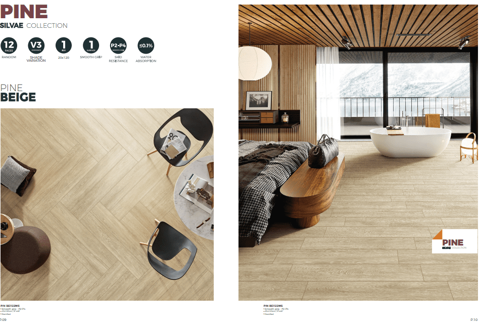 20X120 PARQUET SMOOTH GRIP BEIGE - REF GENERIQUE