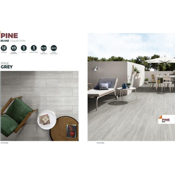 20X120 PARQUET SMOOTH GRIP GRIS - REF GENERIQUE – Image 2
