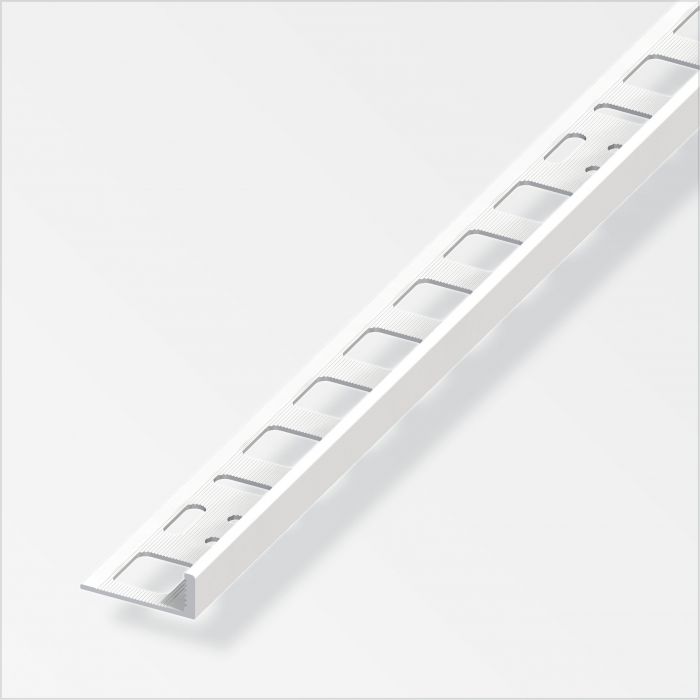 PROFILE ARRET DROIT ALU BLANC H12MMX2.5ML